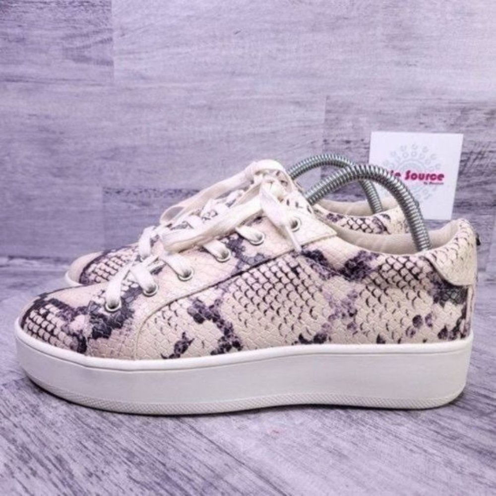 Steve Madden Bertie Snake Print Platform Sneaker … - image 3